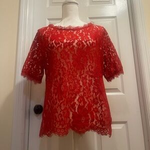 Anthropology Red Lace Beautiful Blouse
Excellent used condition .